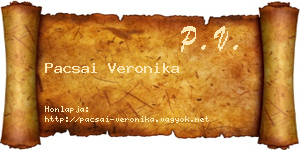 Pacsai Veronika névjegykártya