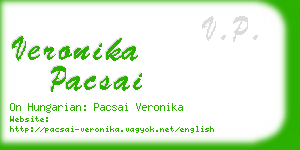 veronika pacsai business card